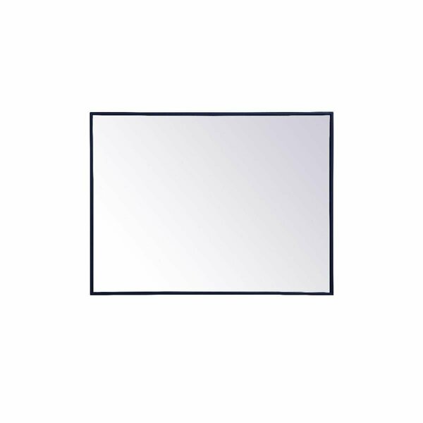 Elegant Decor 27 x 36 in. Metal Frame Rectangle Mirror, Blue MR42736BL